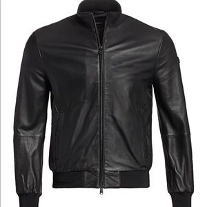 Armani Jeans men’s leather bomber jacket $800 new!